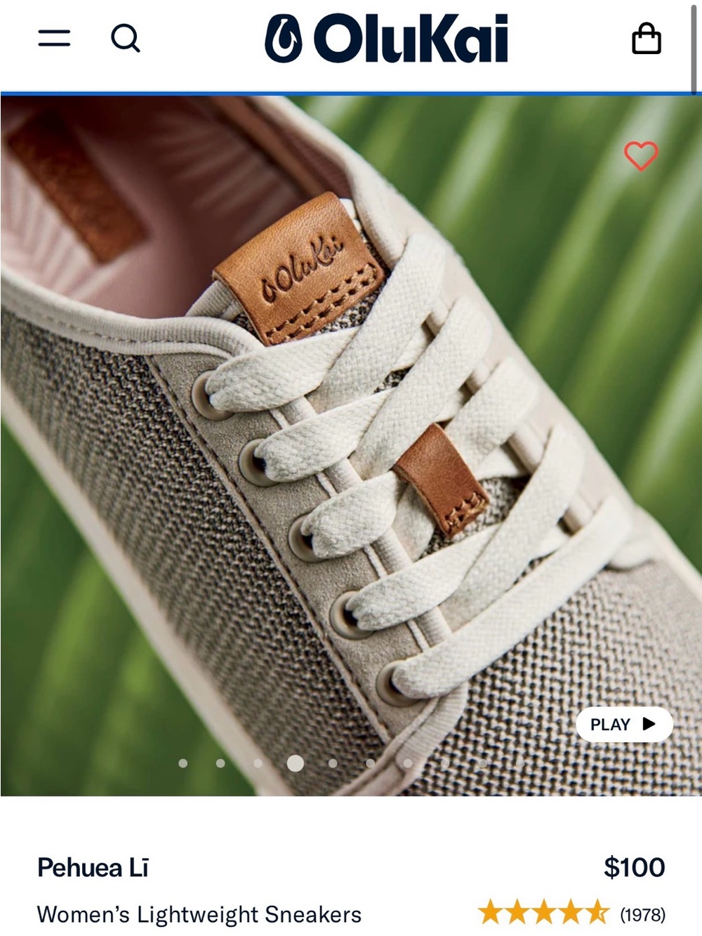 OluKai Pehuea Li Women's Sneakers in Cream and Tan